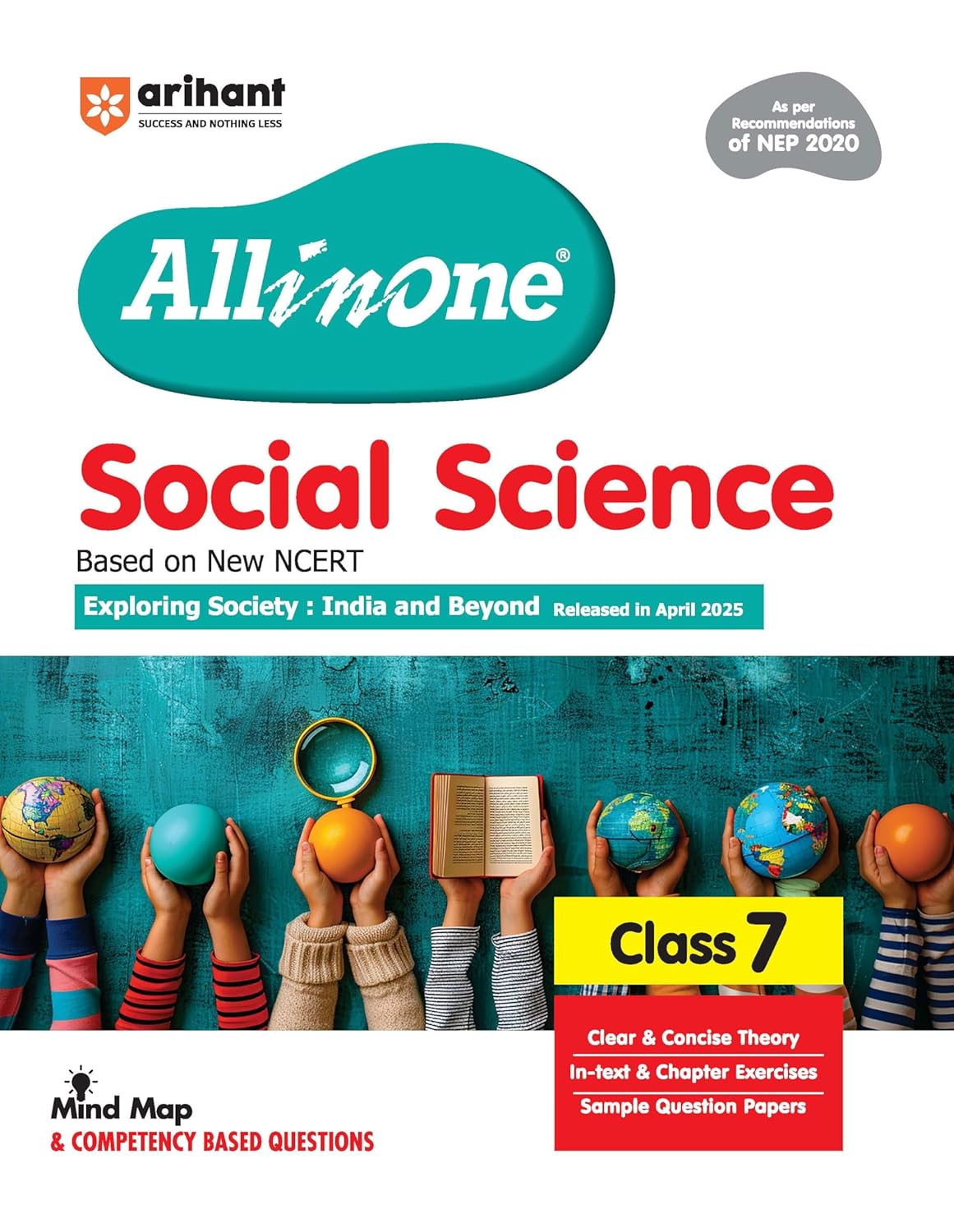 Arihant All in One Social Science Class 7 for CBSE Exam 2025-26| Latest NCERT-Based Book | Full Syllabus Coverage with Chapterwise Theory, Grammar, Writing, Practice & Sample Papers