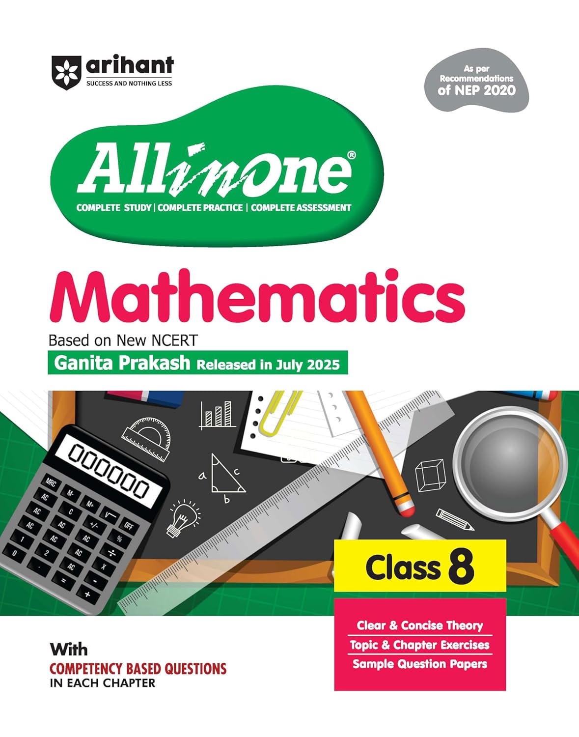 Arihant All in One Mathematics Class 8 Book 2025 | NCERT Textbook Based | Exploring Society: India and Beyond | Complete Study, Practice & Assessment ... & Sample Question Papers | English Medium