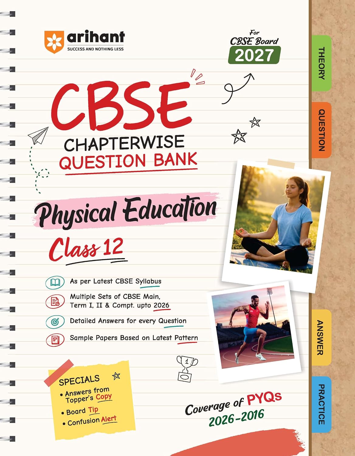 Arihant CBSE Physical Education Class 12 Question Bank for Exam 2027 | 11 Years Chapterwise PYQs (2026–2016) with Revision Theory, Detailed Solutions, Exam Tips & Sample Papers as per Latest CBSE Exam Pattern