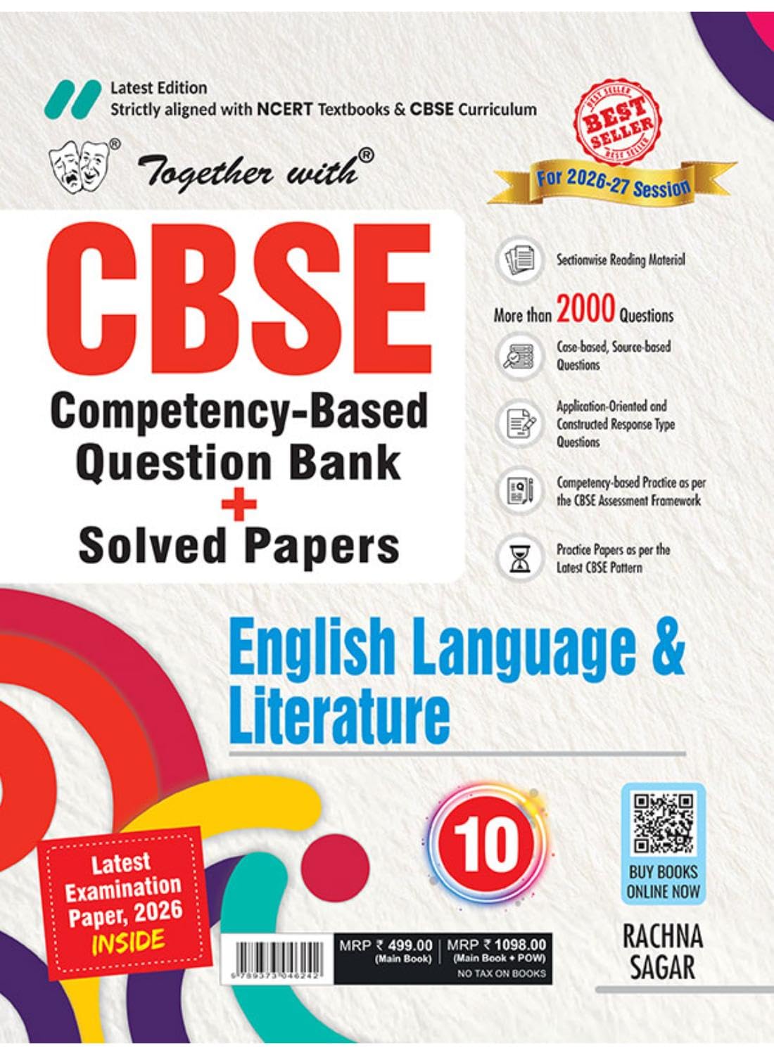Together with CBSE Question Bank for Class 10 English LLR 2026|Most Recommended CBSE Reference Book for 2027 Board Exams | With Practice Papers & Latest Board Exam Paper 2026 with answers