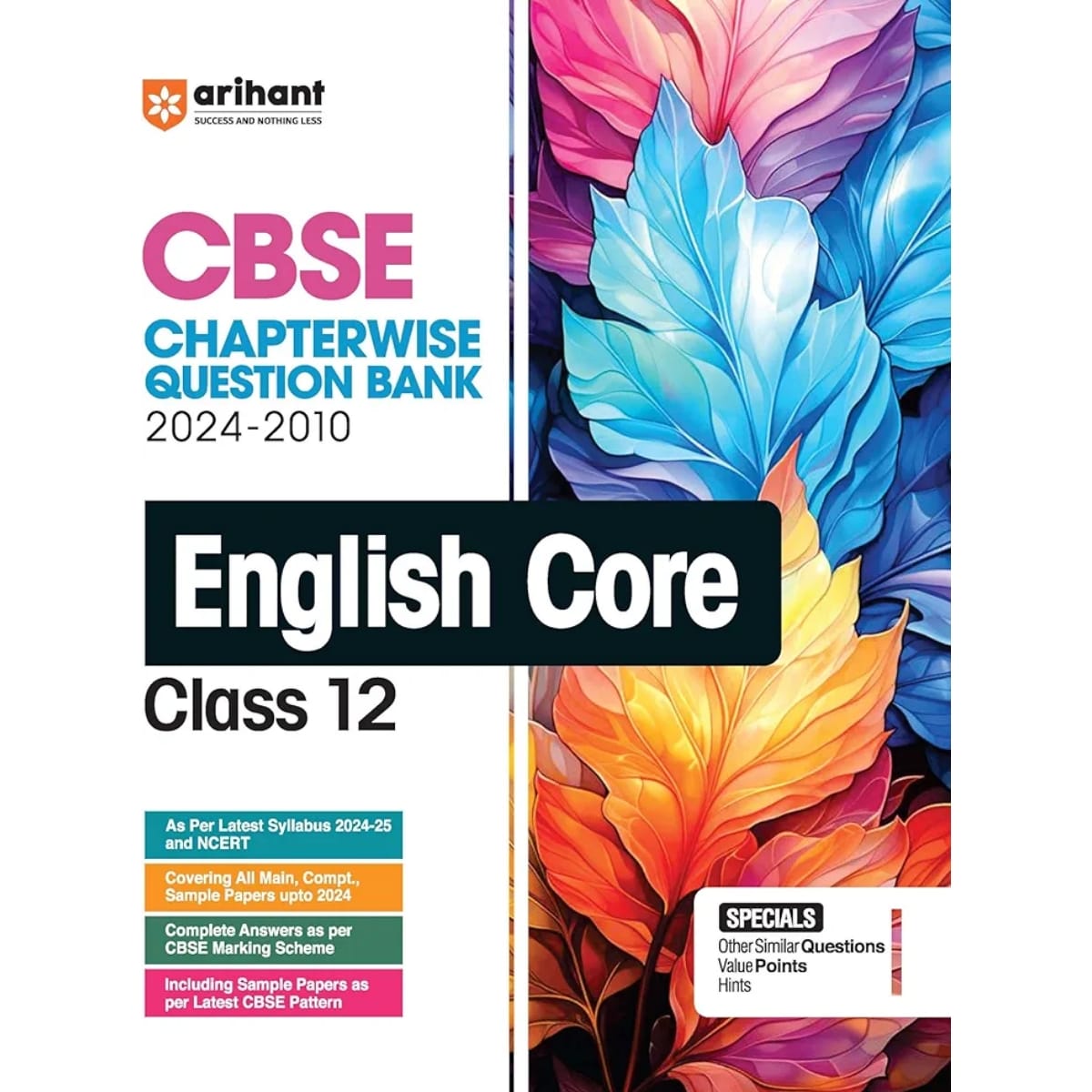 (Old Edition) Arihant CBSE Chapterwise Question Bank | English | (2024-2010) With Solutions For English Core Class 12th | Previous Year Questions (PYQ) | As Per The Latest CBSE Syllabus (2024-25) | All Main | Compt & Sample Papers upto 2024