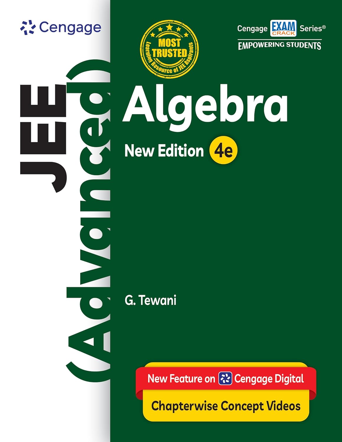 Cengage JEE Advanced Algebra with Free Online Assessments & Digital Content