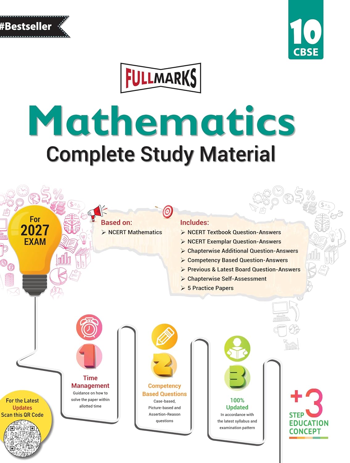 Full Marks Mathematics Complete Study Material Class 10 | Based on New NCERT Mathematics Textbook and CBSE Syllabus | Includes Chapterwise Summary, Solved Q/A, Practice Papers and More