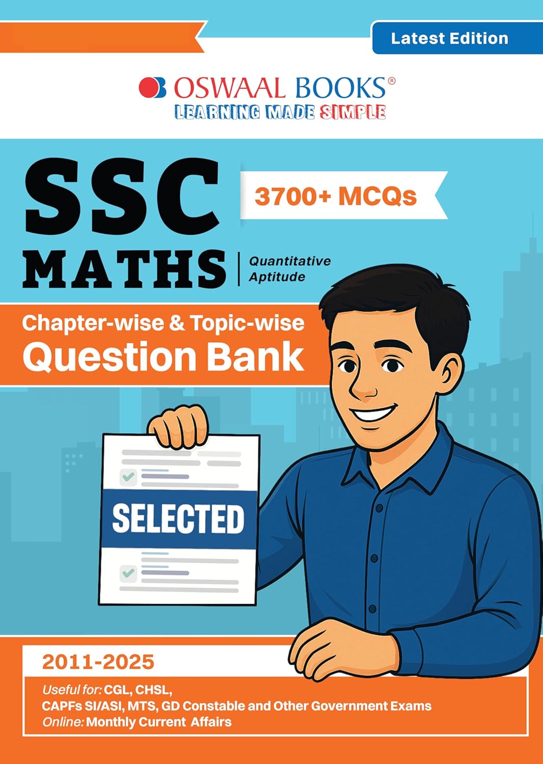 Oswaal SSC (Staff Selection Commission) Maths 3700+ MCQs Tier-1 | Chapter-wise & Topic-wise Question Bank (2011 to 2025) | For 2026 Exam