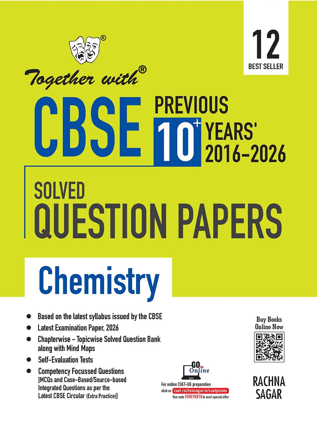 Together with CBSE Class 12 Chemistry PYQ Previous 10+ Years Chapter-wise Solved Question Bank Exam 2026-27 | Based on Latest Syllabus