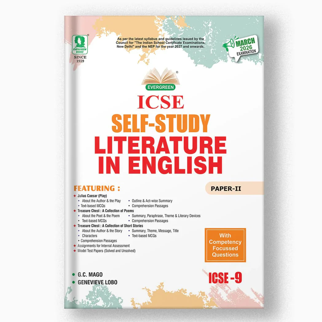 Evergreen ICSE Self Sudy Literature in English (Paper II) for Class 9