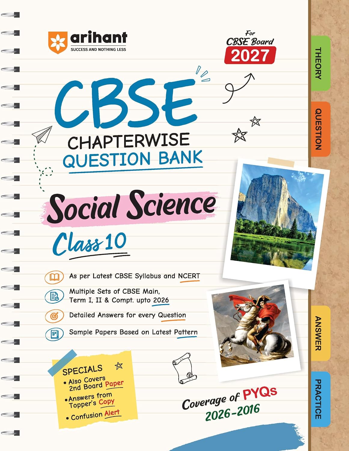 Arihant CBSE Social Science Class 10 Chapterwise Question Bank for Board Exam 2027 | 1Chapterwise PYQs with Revision Theory, Detailed Solutions, Exam ... as per Latest CBSE Syllabus & Exam Pattern