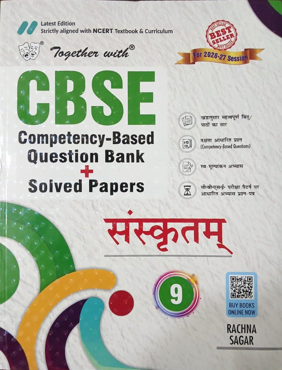 Together with CBSE Question Bank Class 9 Sanskrit Shemushi for 2025-26 Exam (Chapterwise & Topicwise)