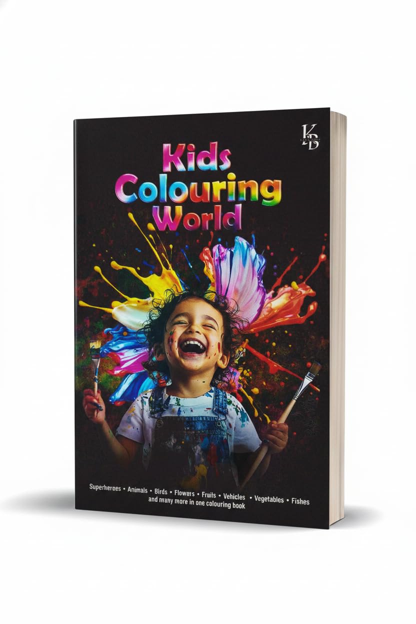 Kids Colouring Books with 112 Drawings to Fill Colors | Colouring Book for Kids | My First Coloring and Drawing Book for Kids with Superheroes, ... Fishes and many more drawings on every Page