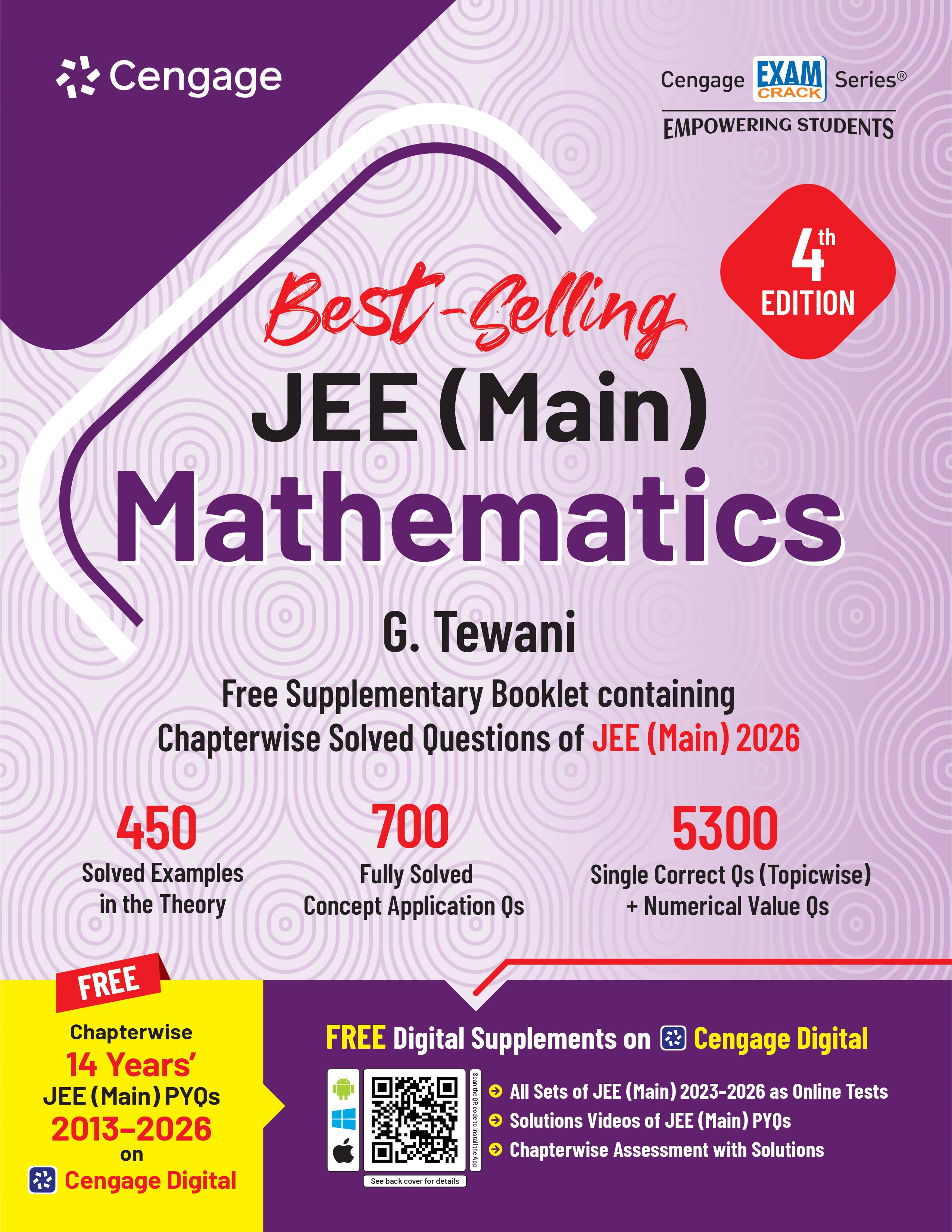 Cengage Best Selling JEE Main Maths| With Free Bookslets | Solved Examples | Solved Concepts | ... PYQs | QR Code for Online | - For 2027 Exams