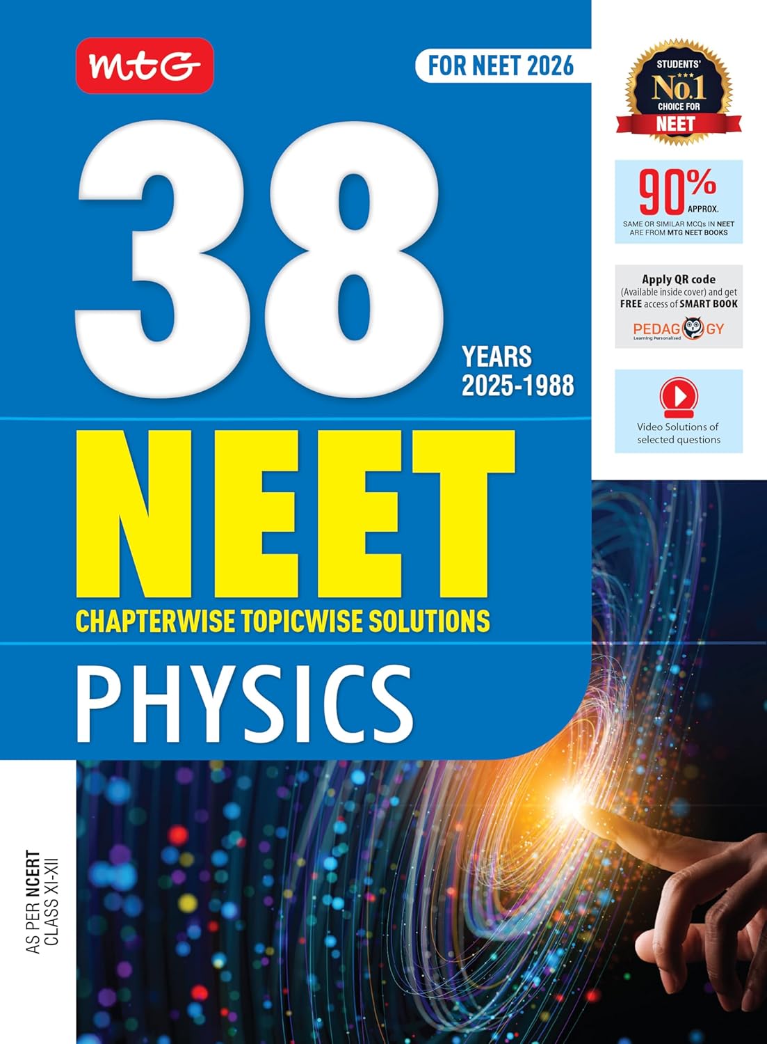 MTG 38 Years NEET Previous Year Solved Question Papers Physics PYQs Chapterwise Topicwise Solutions For 2025-2026 Exam | Get Free access of Video Solutions & Smart Book