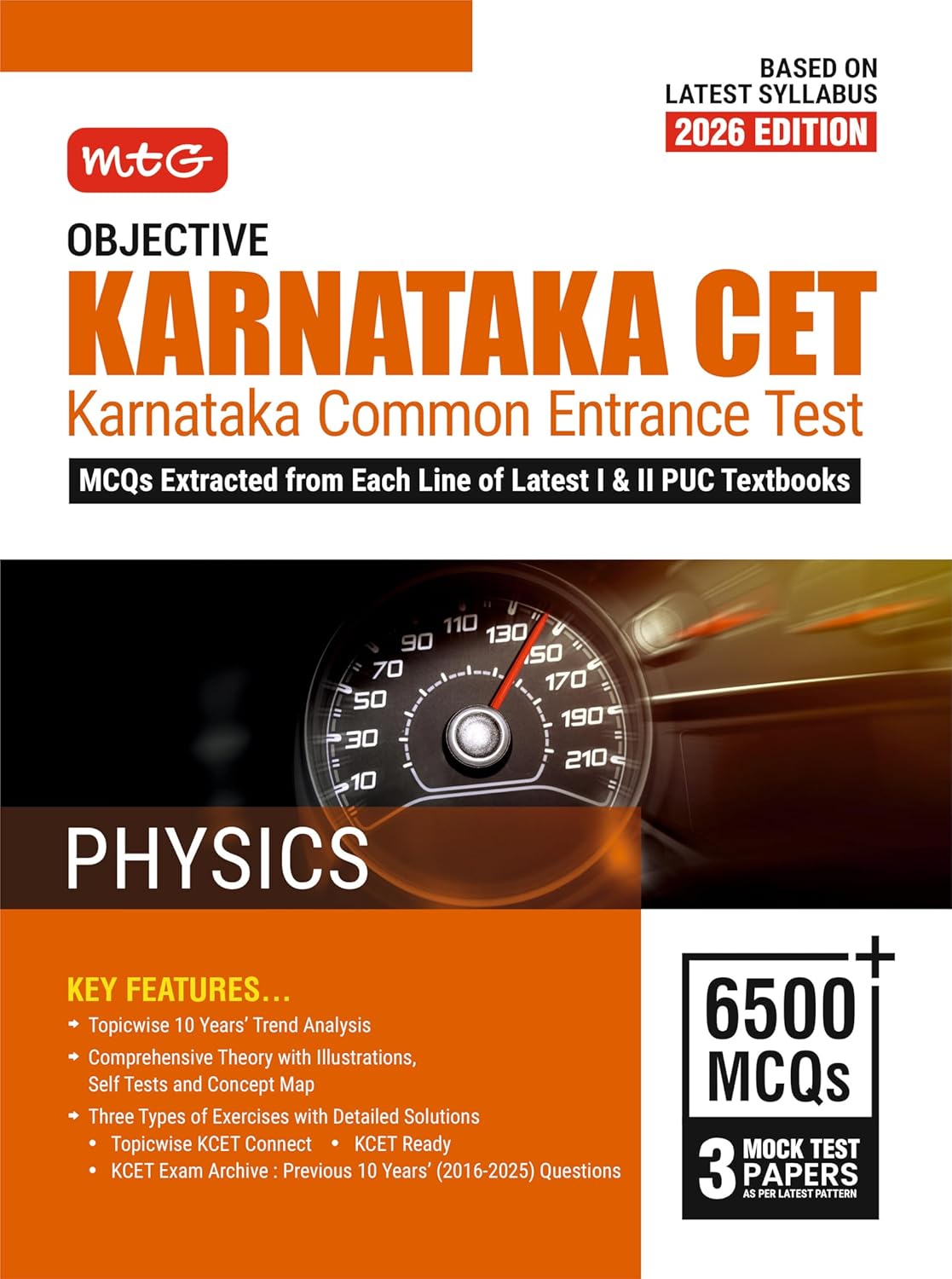 MTG Objective Karnataka CET (KCET) Physics Book For 2026 Exam | Topicwise Comprehensive Theory with Previous 10 Years Solved Question Papers & 6500+ MCQs | KCET PYQs & Mock Test Papers