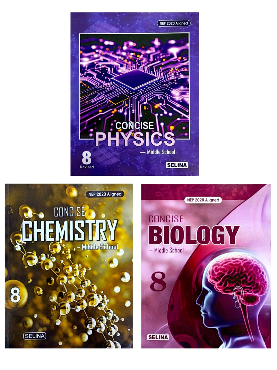Selina Combo of Physics, Chemistry and Biology for Class 8 ICSE 2026-27 Edition with Digital Access Codes Inside the Books