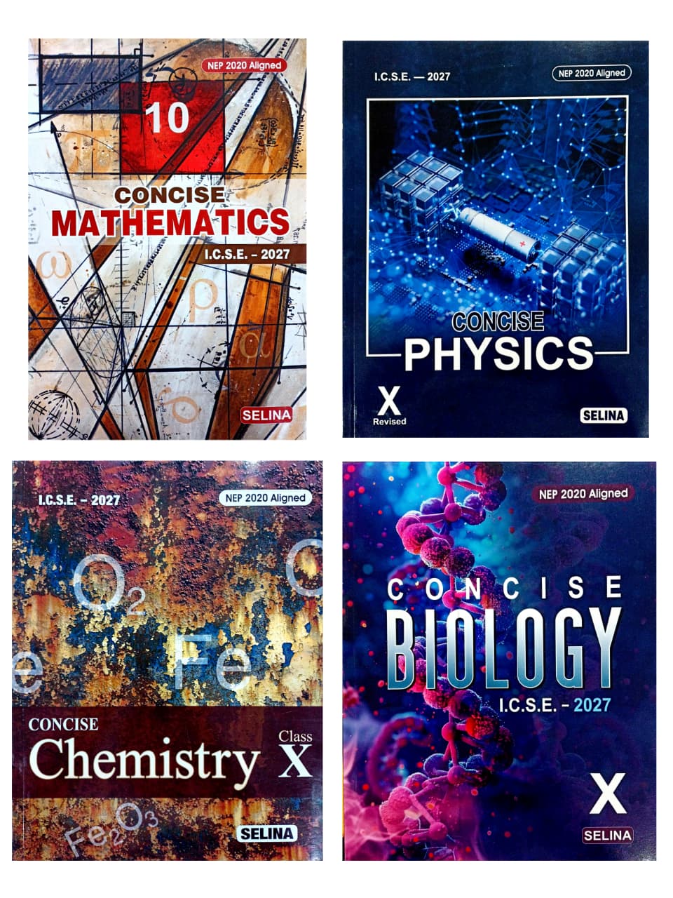 Selina Combo of Physics, Chemistry, Maths and Biology for Class 10 ICSE 2026-27 Edition with Digital Access Codes Inside the Books
