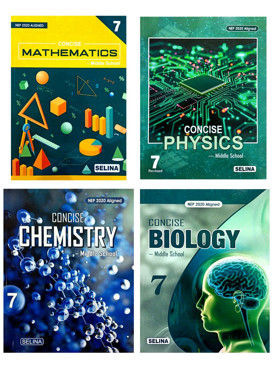 Selina Combo of Physics, Chemistry, Maths and Biology for Class 7 ICSE 2026-27 Edition with Digital Access Codes Inside the Books