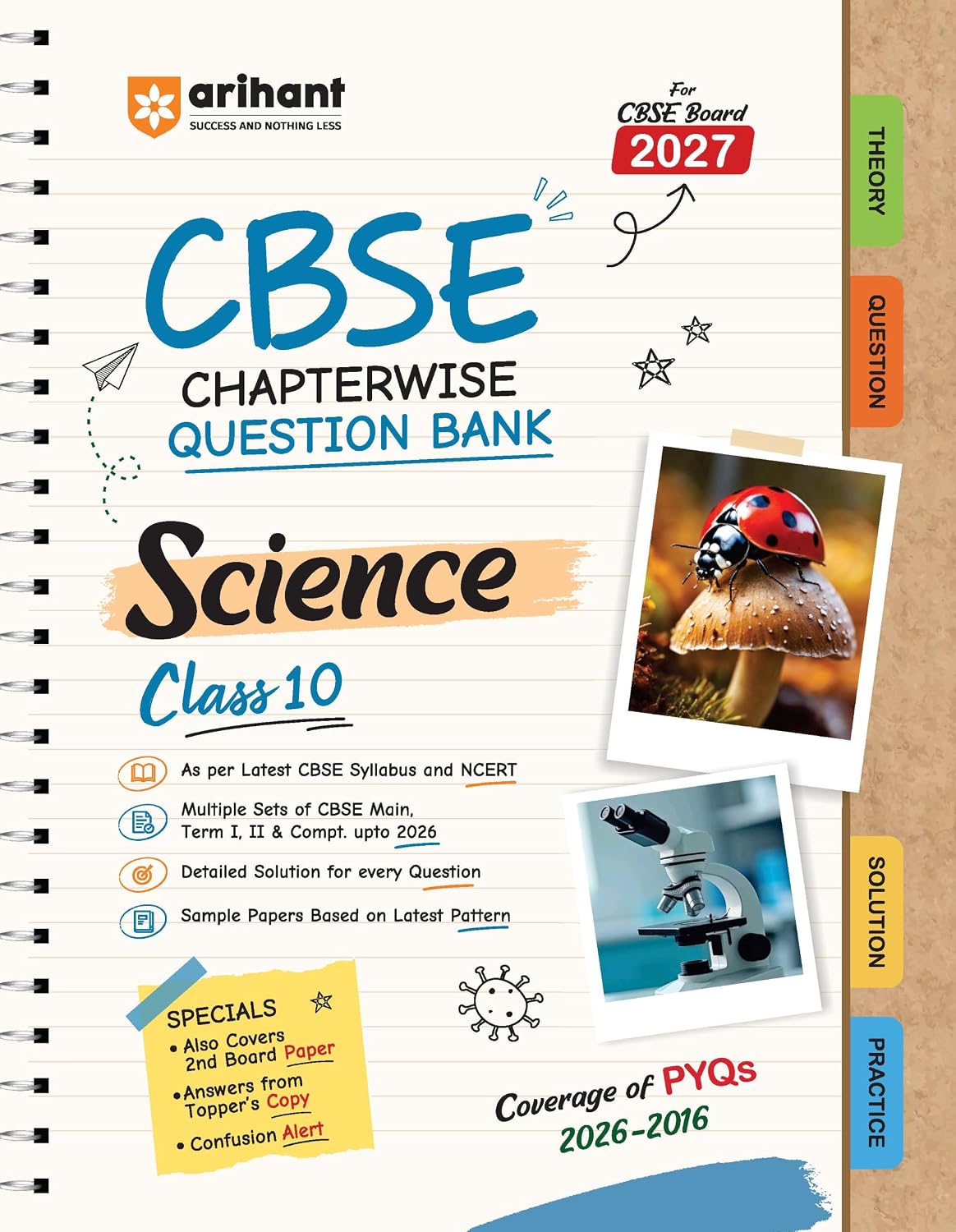 Arihant CBSE Science Class 10 Chapterwise Question Bank for Board Exam 2027 | 1Chapterwise PYQs with Revision Theory, Detailed Solutions, Exam Tips & ... as per Latest CBSE Syllabus & Exam Patternc