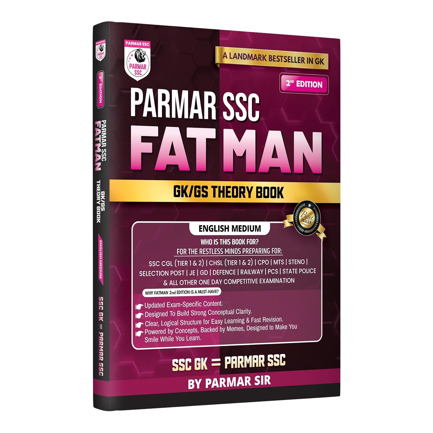 Fatman Parmar SSC 2nd Edition |  GK/GS Theory Book | English Medium | Useful For SSC CGL and CHSL (Tier 1 & 2) | CPO | MTS | Steno | Selection & All Other One Day Competitive Examination