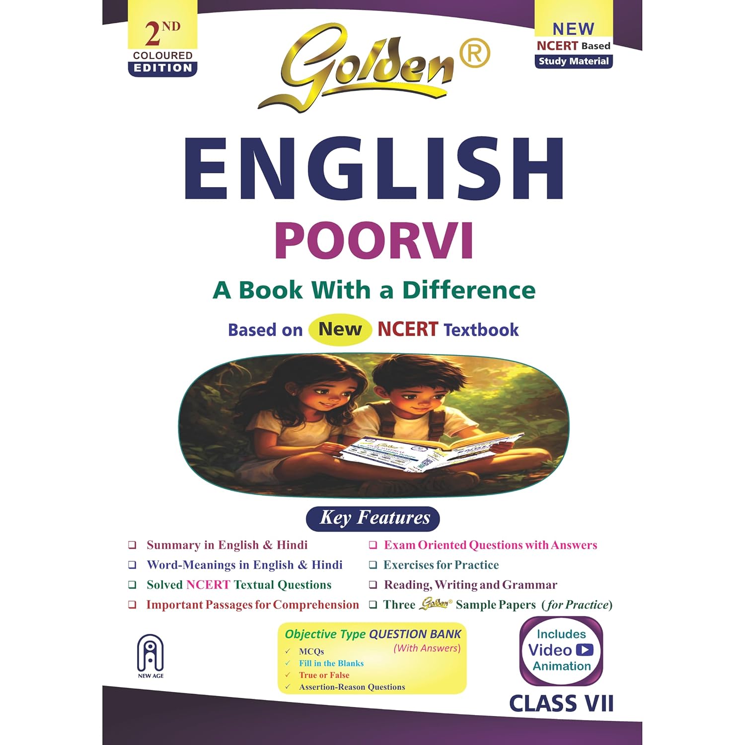 Golden English Study Material Based on NEW NCERT Poorvi For Class 7 | For CBSE 2026 Board Exams | Summary | Solved NCERT Textual Questions | Important Passages for Comprehension | Exam Oriented Question with Answers | Objective Type Question | MCQs