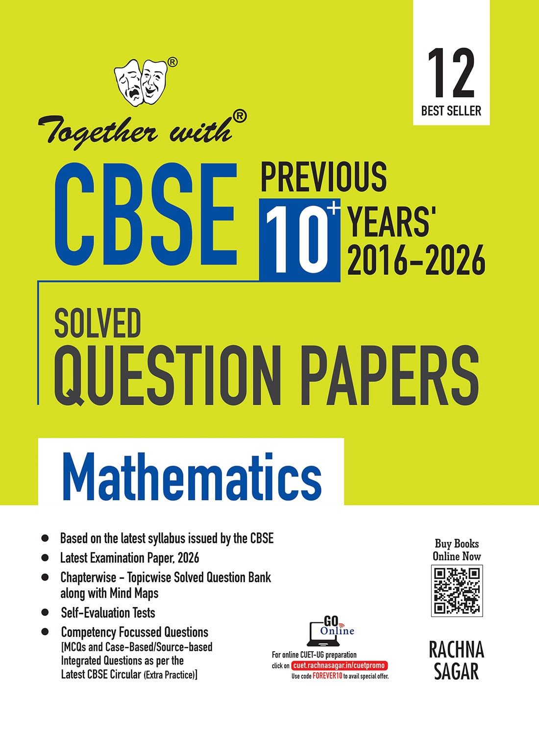 Together with CBSE Class 12 Mathematics PYQ Previous 10+ Years Chapter-wise Solved Question Bank Exam 2026-27 | Based on Latest Syllabus