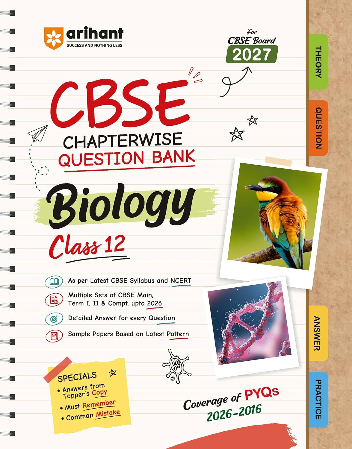 Arihant CBSE Biology Class 12 Chapterwise Question Bank for Board Exam 2027 | PYQs with Revision Theory, Detailed Solutions, Exam Tips & Sample Papers as per Latest CBSE Syllabus & Exam Pattern