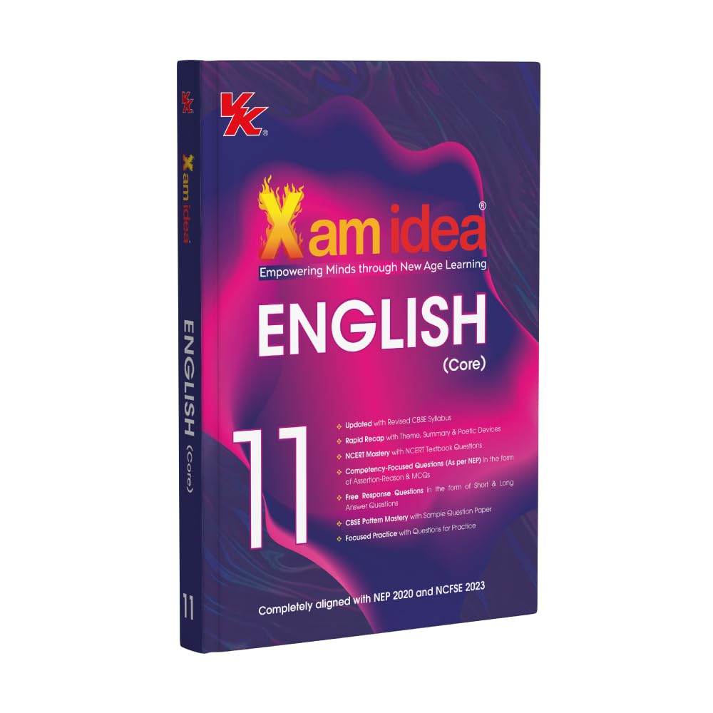Xam idea Class 11 English Core (2025-26) | Latest CBSE Syllabus| NEP 2020 & NCFSE 2023 Aligned | With Competency-Focused & Free Response Qs | Self-Assessment Tests
