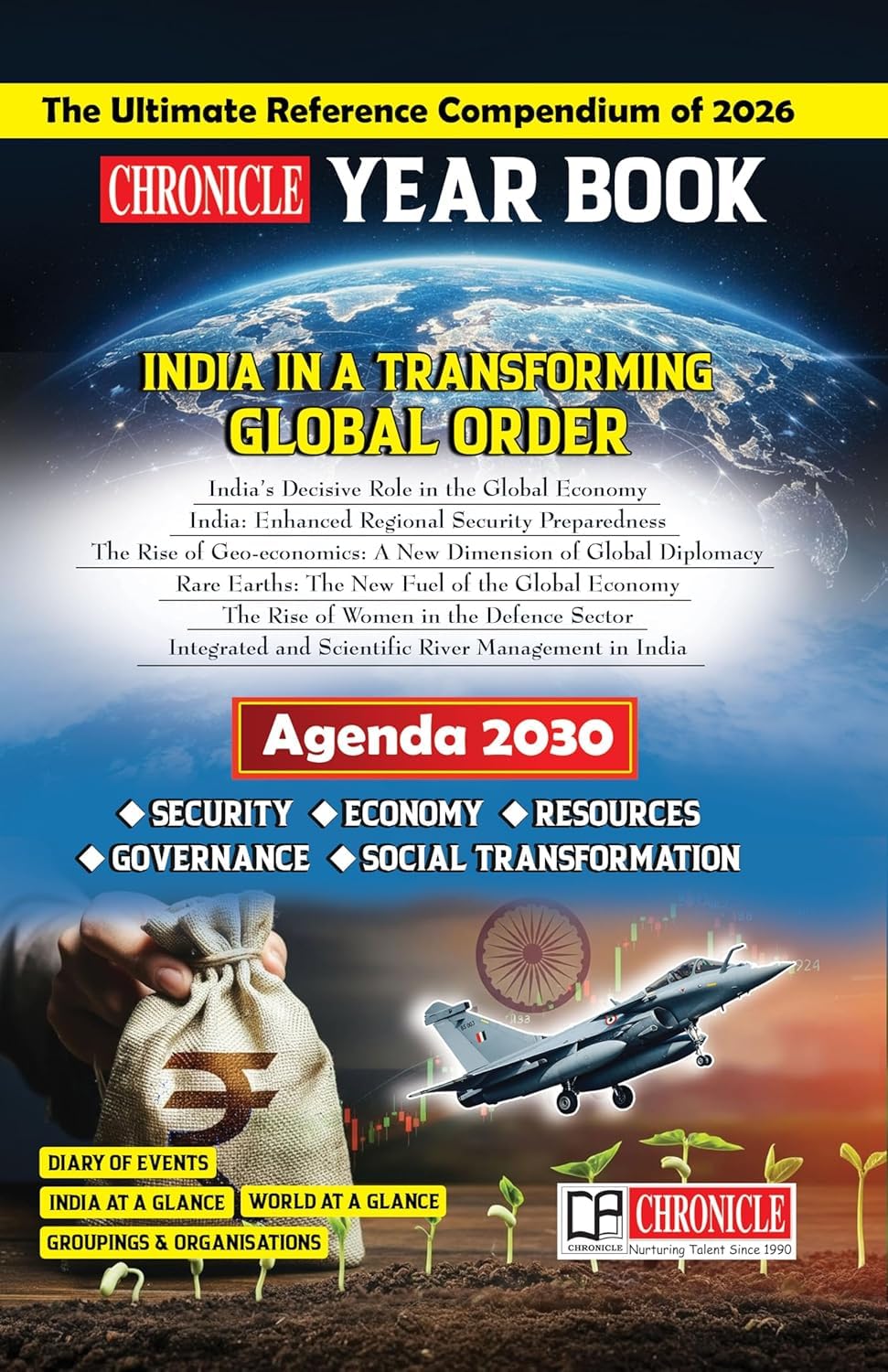 Chronicle Year Book 2026 English Medium | The Ultimate Reference Compendium - India in a Transforming Global Order (Includes Yearly Chronicle Current Affairs 2026)