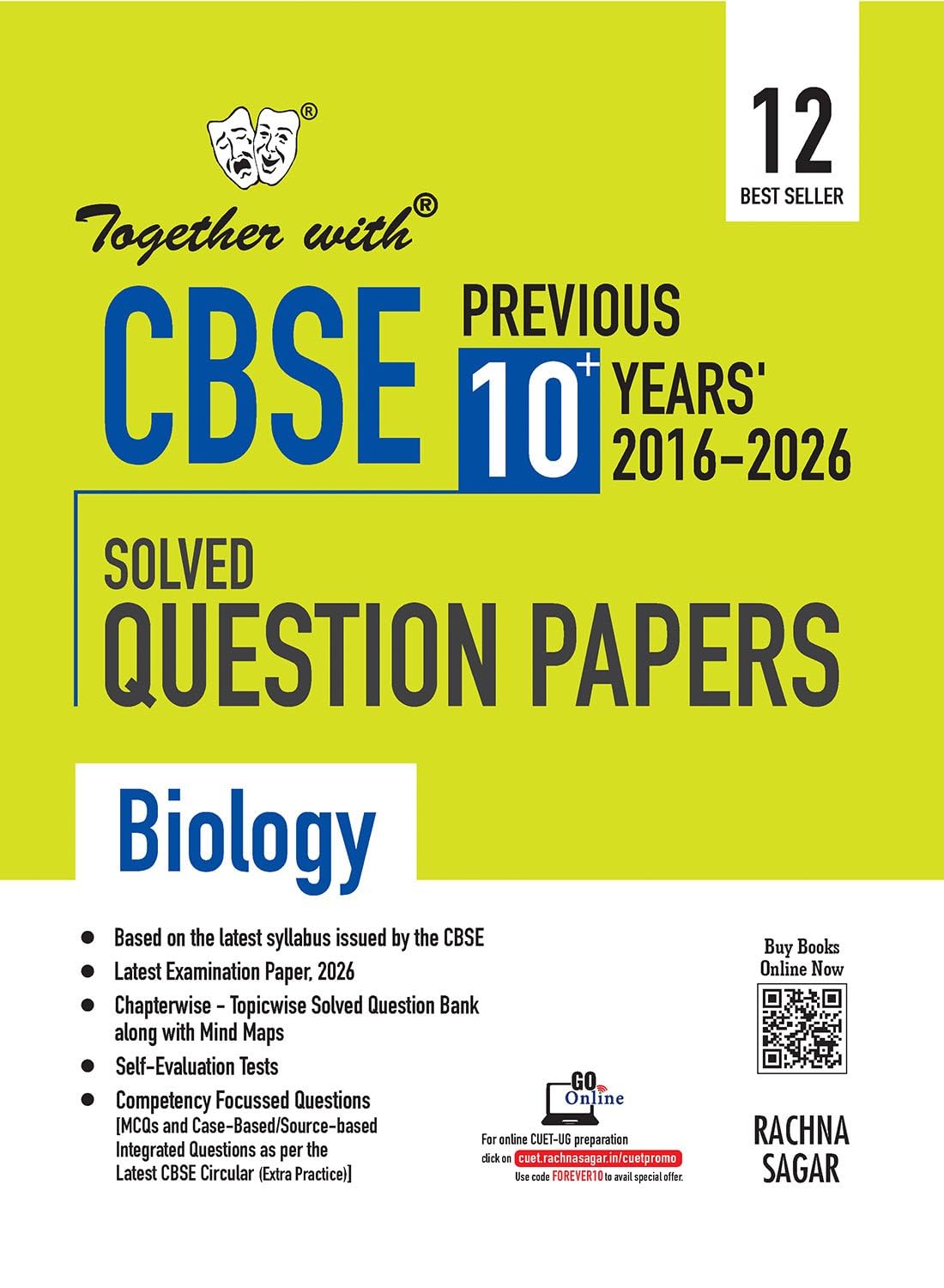 Together with CBSE Class 12 Biology PYQ Previous 10+ Years Chapter-wise Solved Question Bank Exam 2026-27 | Based on Latest Syllabus