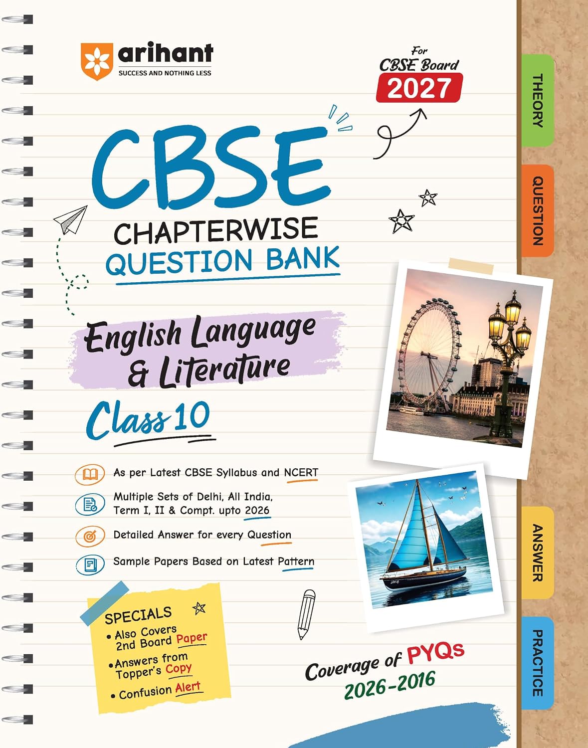 Arihant CBSE English Language & Literature Class 10 Chapterwise Question Bank for Board Exam 2027 | 1Chapterwise PYQs with Revision Theory, Detailed ... as per Latest CBSE Syllabus & Exam Pattern