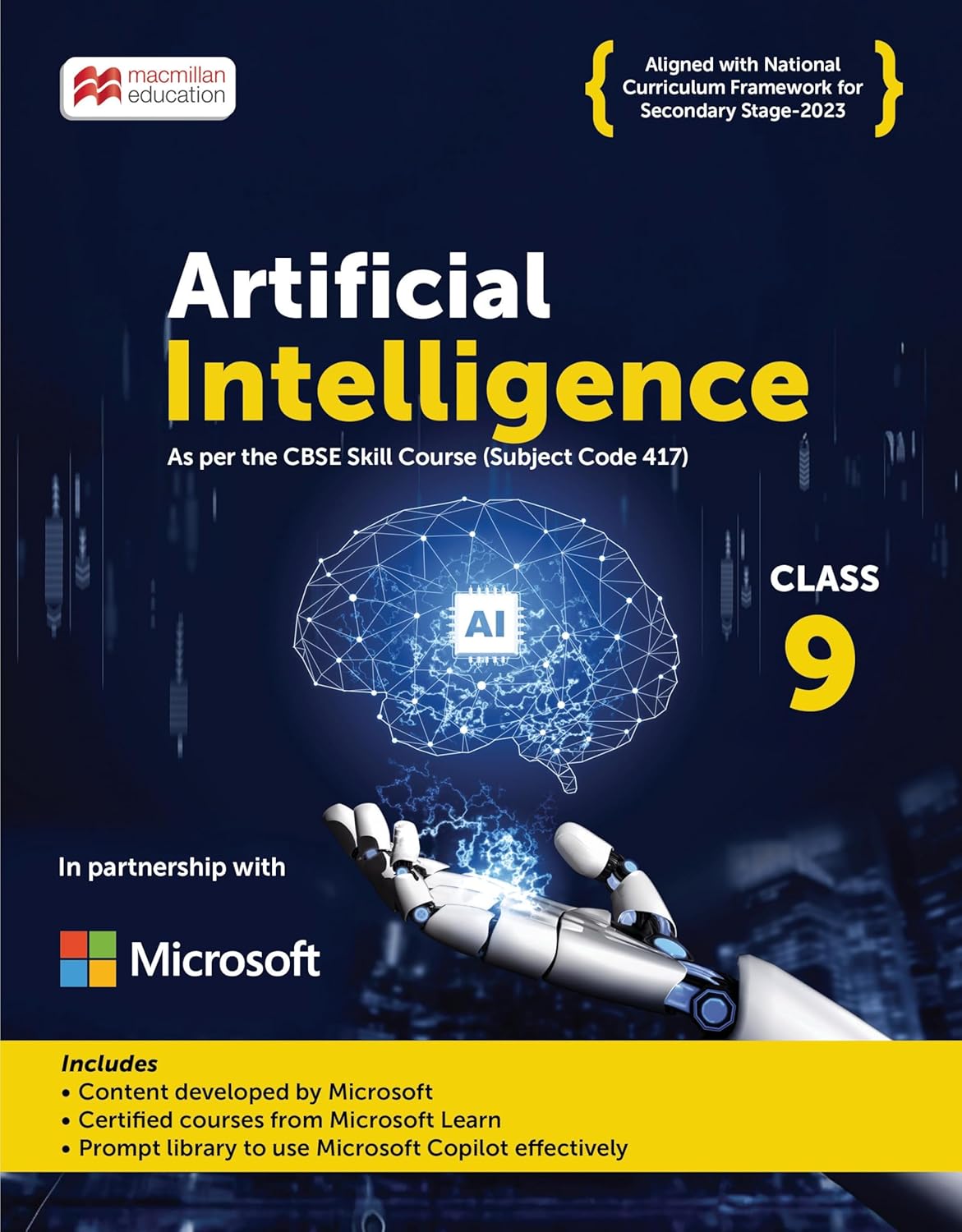 Artificial Intelligence for Class 9 | CBSE Skill Course 417 | NEP 2020 & NCF 2023 Aligned AI Textbook with Activities, Projects & Microsoft Copilot Learning Support